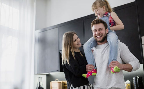 Family laughing