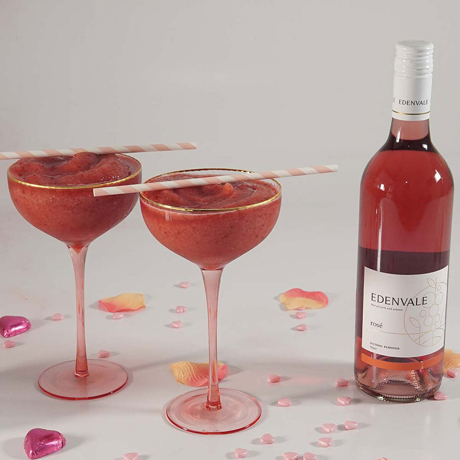 Froze drink with rose wine