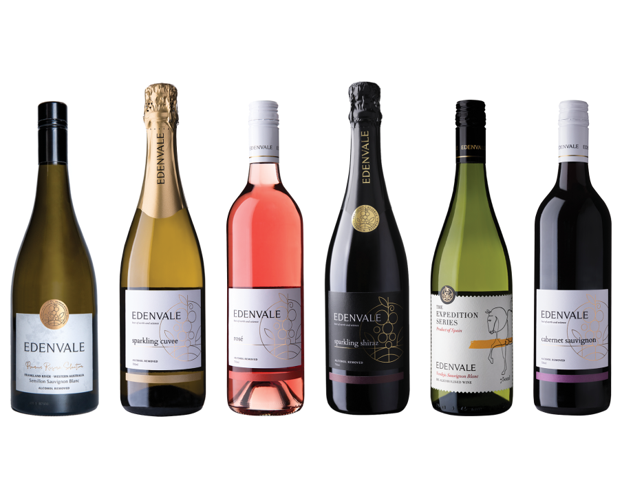 Edenvale non-alcoholic wine product lineup