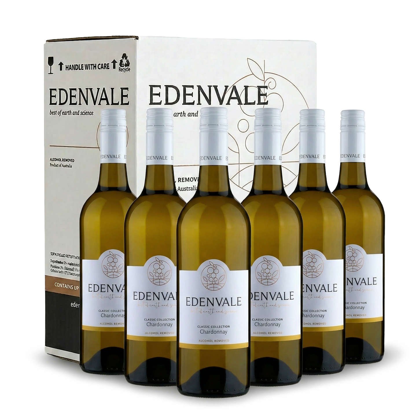 Edenvale Classic Collection Chardonnay 6-pack with carton — alcohol removed wine bulk buy