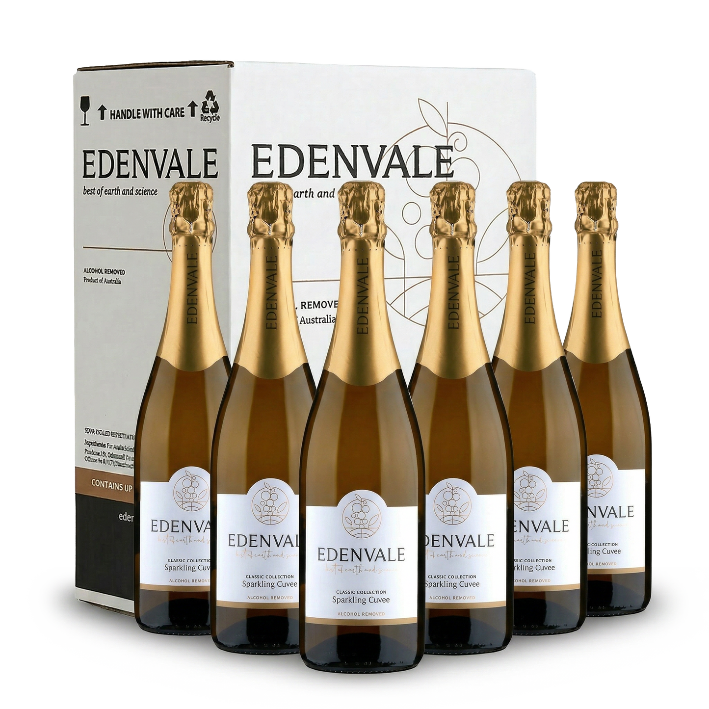 Edenvale Classic Collection Sparkling Cuvée 6-pack with carton — alcohol removed sparkling wine