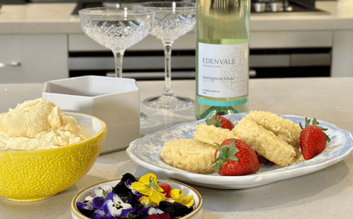 Edenvale x Sarah Kiryshin Spring Recipe: Sauvignon Blanc Strawberry Trifle