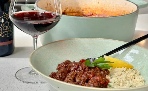 Red wine with Tempranillo Braised Beef