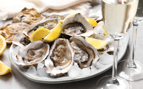 Oysters, lemon and Sparkling Cuvee