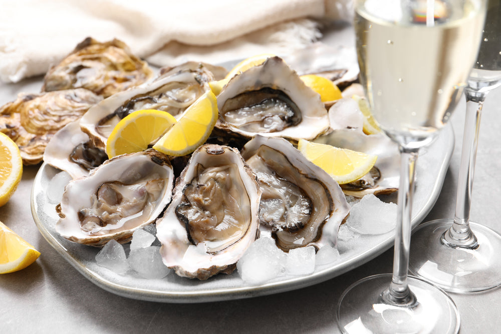 Oysters, lemon and Sparkling Cuvee