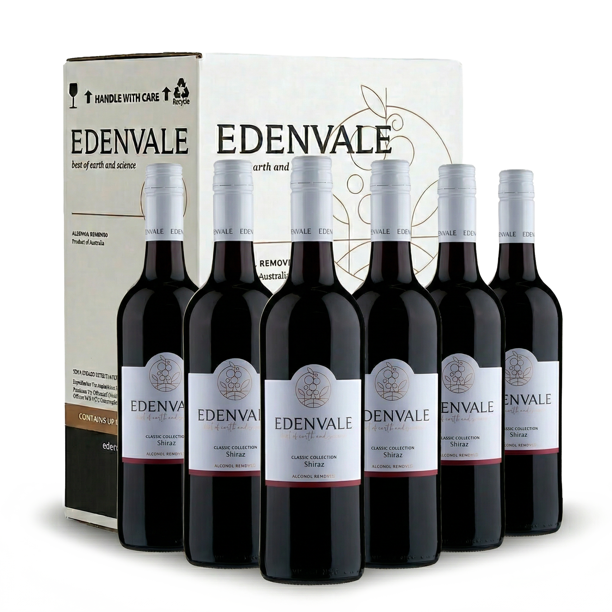 Edenvale Classic Collection Shiraz 6-pack with carton — alcohol removed wine bulk buy