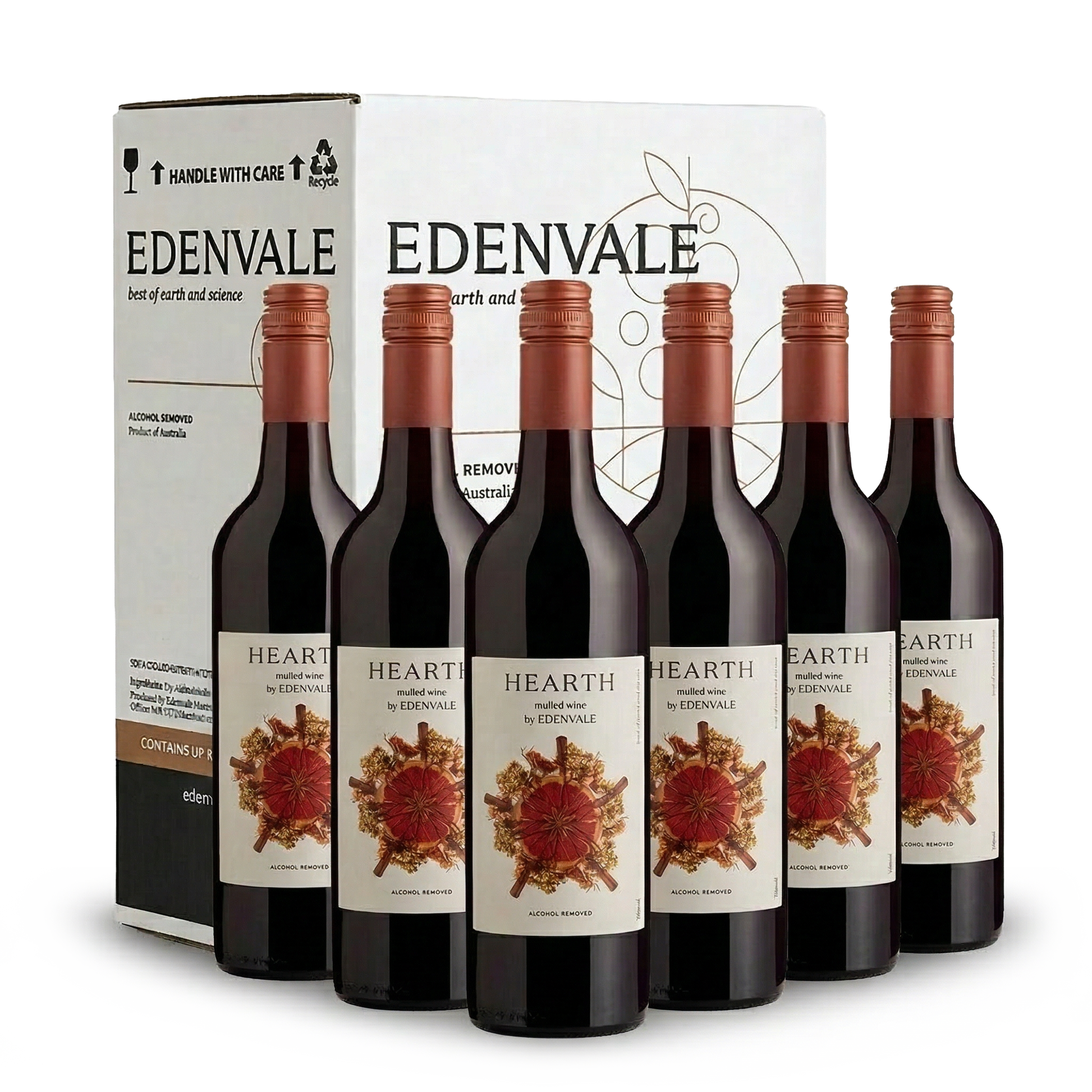Edenvale Hearth mulled wine 6-pack with carton — alcohol removed bulk buy
