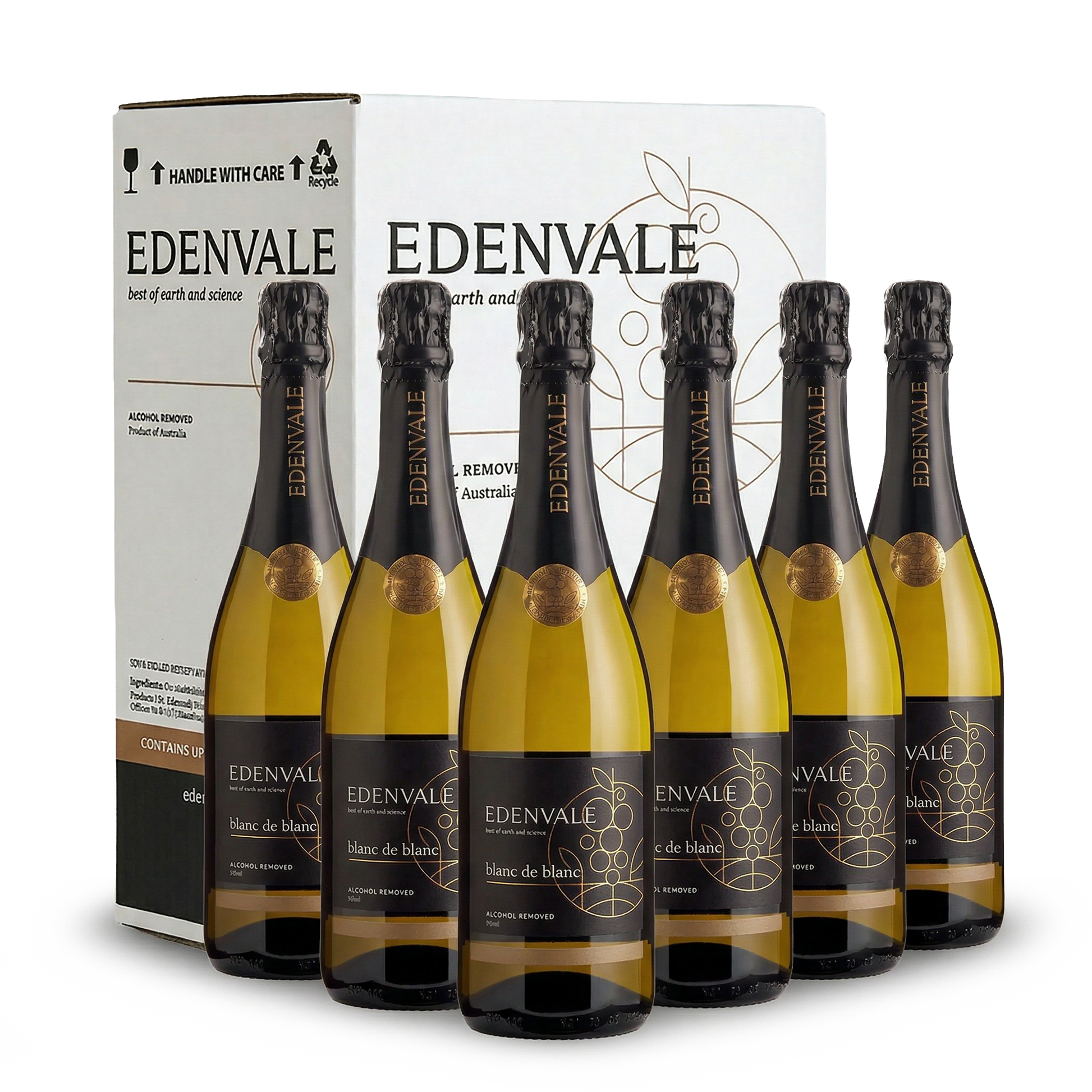 Edenvale Premium Reserve Blanc de Blanc sparkling wine 6-pack with carton — alcohol removed