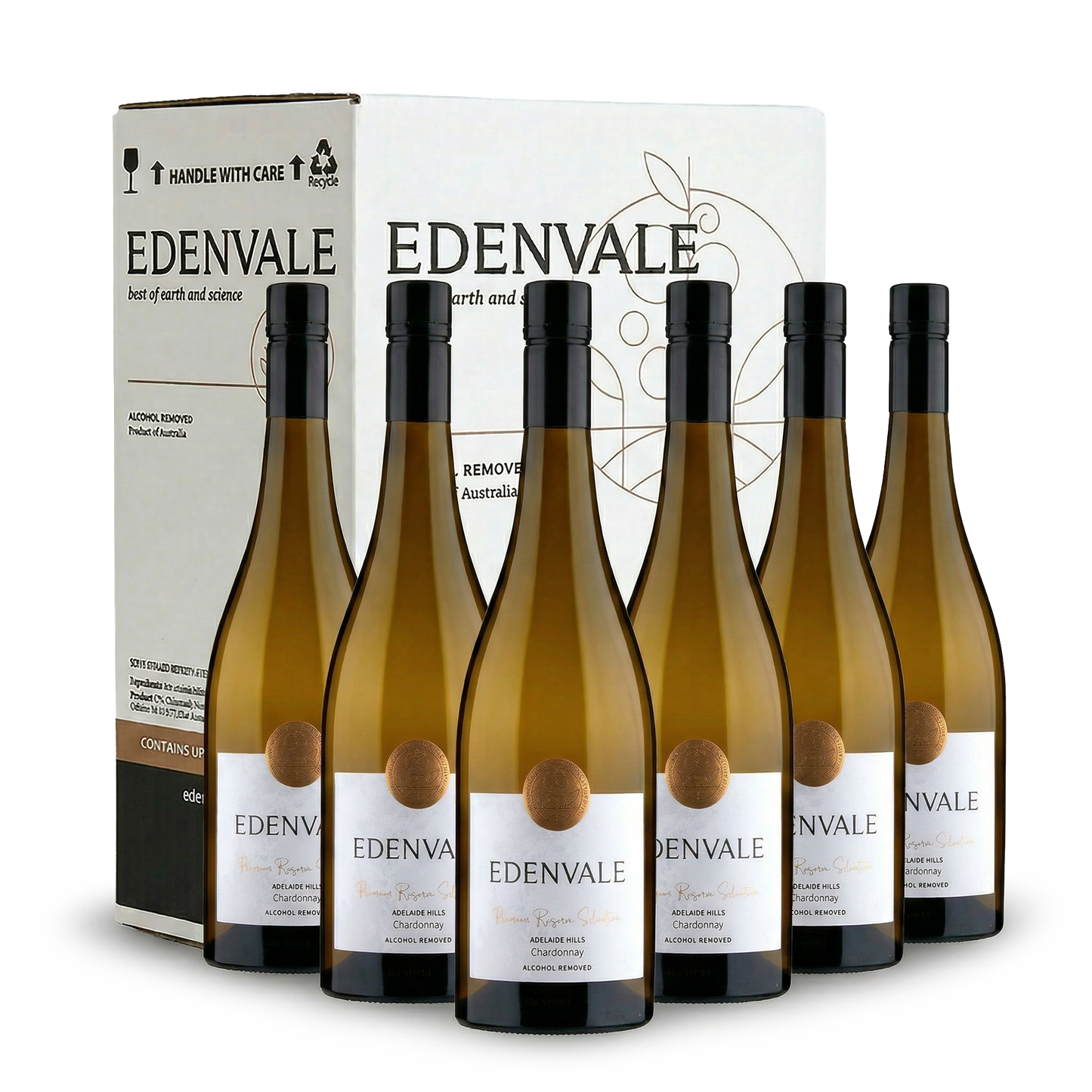 Edenvale Premium Reserve Selection Adelaide Hills Chardonnay 6-pack with carton — alcohol removed wine bulk buy