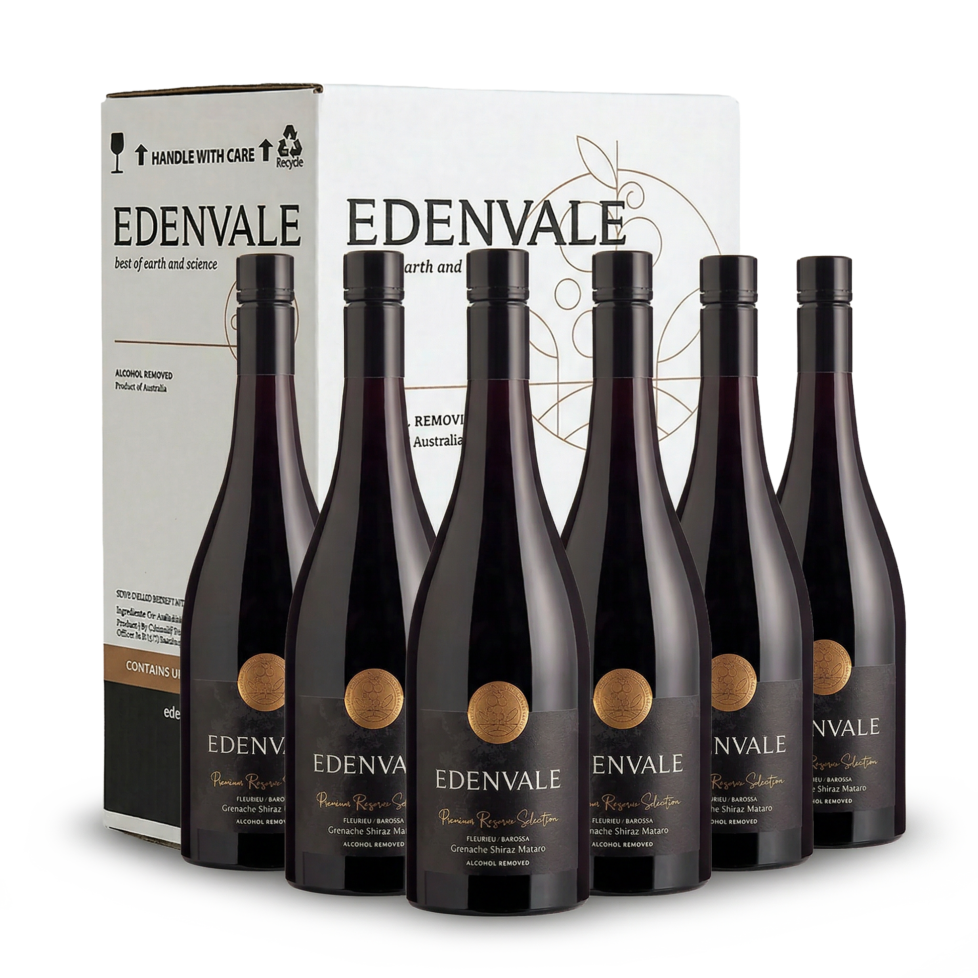 Edenvale Premium Reserve Selection Grenache Shiraz Mataro 6-pack with carton — alcohol removed wine