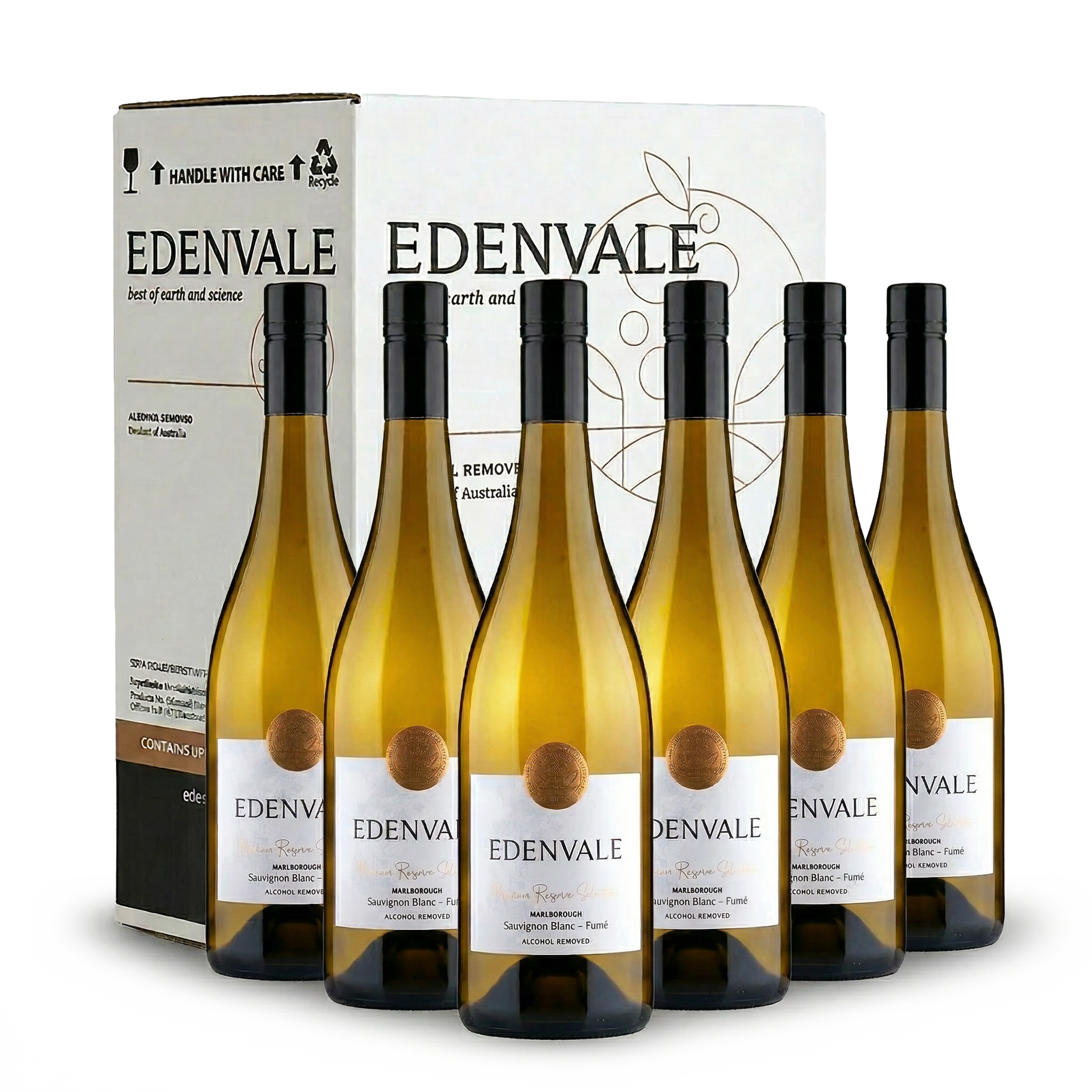 Edenvale Premium Reserve Selection Marlborough Sauvignon Blanc Fumé  6-pack with carton — alcohol removed wine