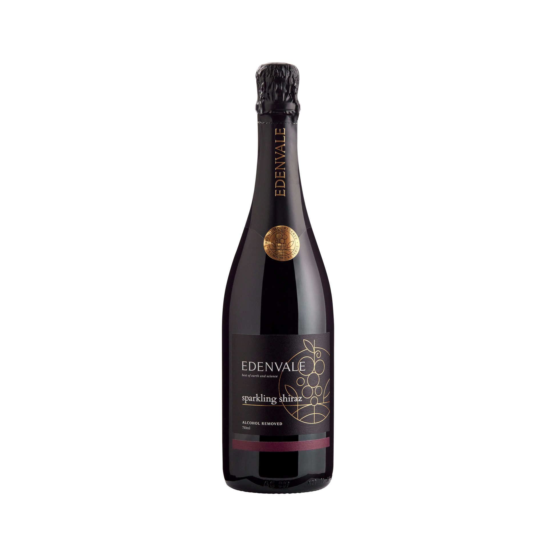 Edenvale Premium Reserve Sparkling Shiraz 750ml bottle — alcohol removed sparkling wine